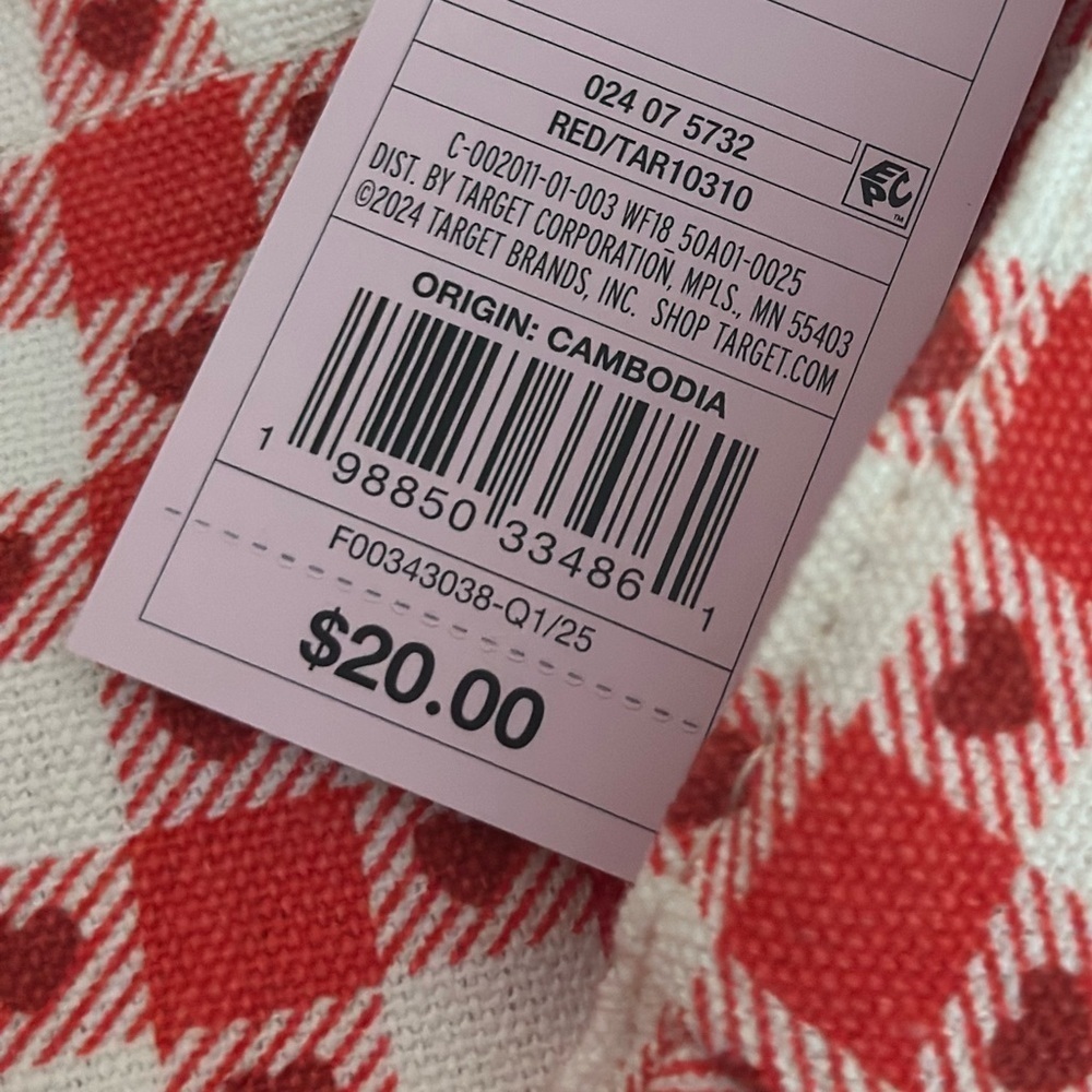 Red Checkered Tote Bag - Picture 5 of 5